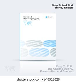 Abstract annual report, business vector template. Brochure design, cover modern layout, poster, flyer in A4 with grey rounded rectangles for tech, science, finance with light background.
