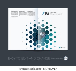 Abstract annual report, business vector template. Brochure design, cover modern layout, flyer in A4 with colourful geometric shapes for tech, science, finance with light background. 
