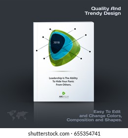 Abstract annual report, business vector template. Brochure design, cover modern layout, flyer in A4 with colourful soft triangular shapes for tech, science, finance with light background. 
