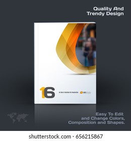 Abstract annual report, business vector template. Brochure design, cover modern layout, flyer in A4 with yellow soft, pebble shapes for nature, ecology, finance with light background. 