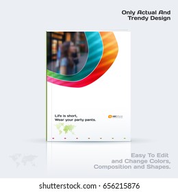 Abstract annual report, business vector template. Brochure design, cover modern layout, flyer in A4 with colourful soft, pebble shapes for nature, ecology, finance with light background. 