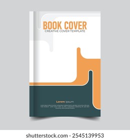 Abstract annual report cover with colorful shapes, modern Book cover, unique style book cover, colorful book, new annual report, print-ready business cover design
