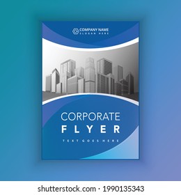 Abstract annual report cover design template 