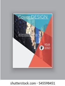 Abstract annual report cover design 