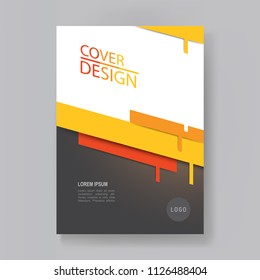 Abstract annual report design template. Book cover, Flyer, Brochure. Magazine, Presentation cover. Abstract Geometric Vector illustration