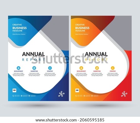 Abstract Annual Report Design Template Concept