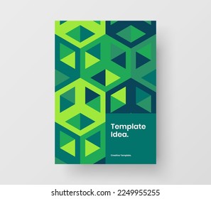 Abstract annual report design vector concept. Original geometric tiles catalog cover illustration.