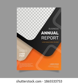 Abstract annual report template with photo. - Vector.