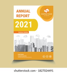 Abstract annual report template with Vector
