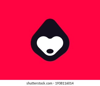 Abstract anonymous person vector logo design. Creative man in the hood, hacker, dog face flat symbol logotype emblem template.
