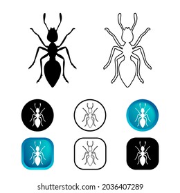 Abstract Ant Animal Icon Set
