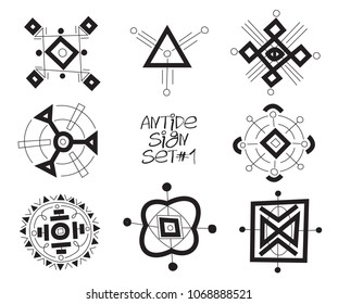 Abstract antidesign icon set