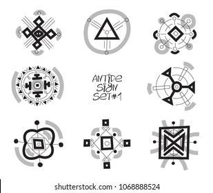 Abstract antidesign icon set