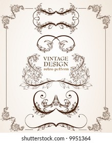 Abstract antique elements for design.