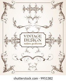 Abstract antique elements for design.