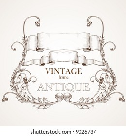 Abstract antique frame for beautiful design.