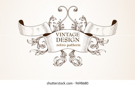 Abstract antique frame for design.