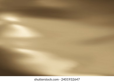 Abstract Antique gold gradient background. Minimalistic subtle wavy dark yellow silk texture. 3D vector illustration.