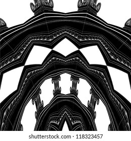Abstract Antique Ionic Column Ornamental Structure Vector 01