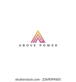 Abstract AP letter logo Design Company Ap Logo Vector Illustration in yellow violet color isolated on a white background. Letter AP logo applied for AI web browser logo design inspiration template