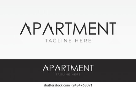 Tipo abstracto del logotipo del apartamento, logotipo del apartamento Vectores