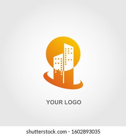abstract apartment logo vector template design