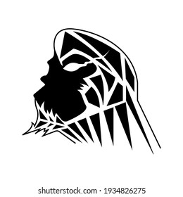 Abstract Ape Tribal Tatto Logo. Vector Illustration.