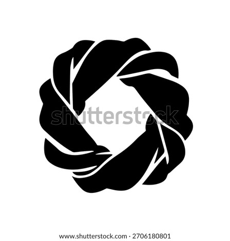 Abstract Aperture Shutter Blades Iris Silhouette Dynamic Camera vector illustration