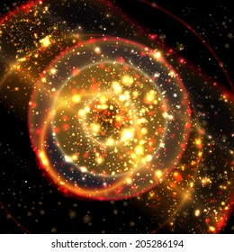 Abstract apocalyptic background cosmos space