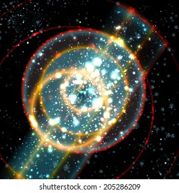 Abstract apocalyptic background cosmos space