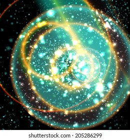 Abstract apocalyptic background cosmos space