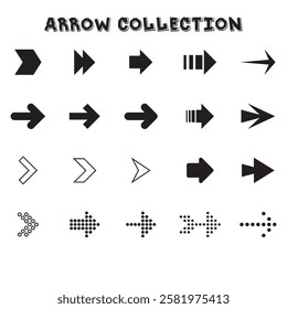 abstract app arrow art design. sign symbol pack button. black and line arrow head down left right and up down digital icon set. curve arrows direction. eps vector file. 