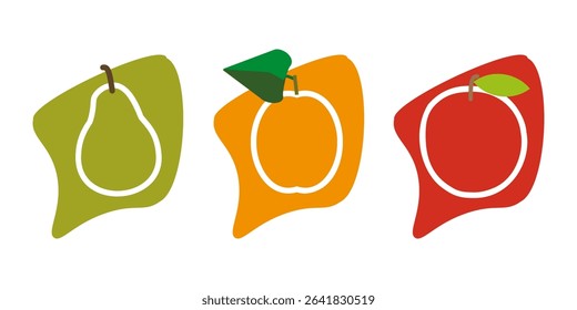 abstract, apple, branding, clip art, colours, delicious, diet, flat, food, fresh, fruit, graphic, green, harvest, healthy, icon, isolated, juicy, leaf, natural, organic, print, ripe, round, sticker