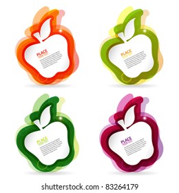 Abstract apple colorful template, element for design, eps10 vector illustration