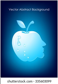Abstract apple with drops
