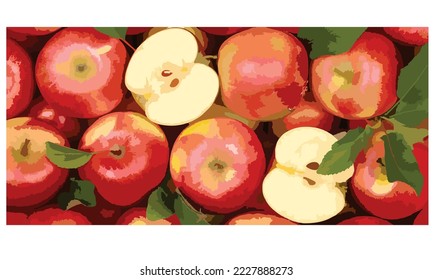 abstract apple fruit background, apple vector