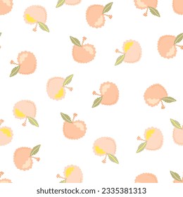 Resumen de las manzanas sin fisuras. Ornamento de frutas. Diseño para tela, impresión textil, superficie, envoltura, cubierta, tarjeta de saludo. Ilustración vectorial vintage