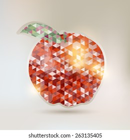Abstract Apple with geometric elements
