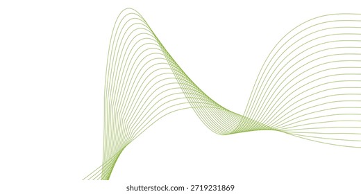 Abstractas fondo verde de manzana con diseño de línea curva naturaleza gráfico