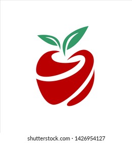 Colorful Apple Logo Design Food Vector Stock Vector (Royalty Free ...