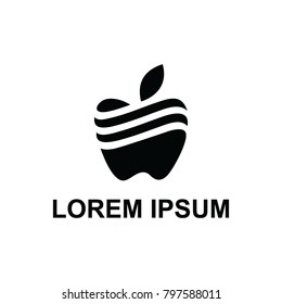 abstract apple logo vector