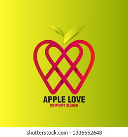 Abstract apple love