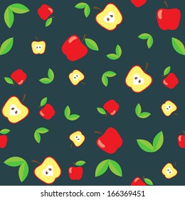 Abstract apple seamless pattern