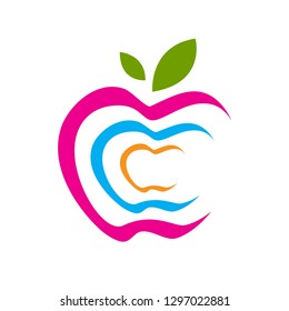 Abstract Apple Vector Design.
Apple Illustration isolated on white background. Nature graphic icon.