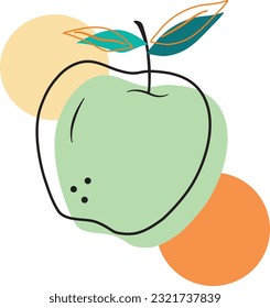 Abstract apple vector design. Apple design with shapes