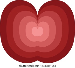 Abstract apple vector design template. Fruit fresh organic.
