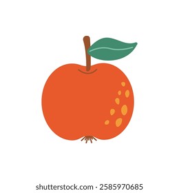 Abstract Apple vector Illustration. Hybrid ripe fruit apple, simple flat icon, modern and colorful design on white background	