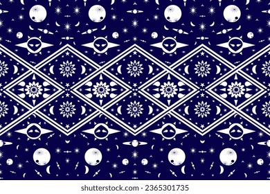 Abstract applied ethnic geometric applied pattern design. for background or wallpaper, Wrapping paper, fabric, woven knit fabric and Print for interior design.