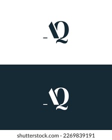 Abstract AQ, QA, A, Q abstract letters logo monogram.