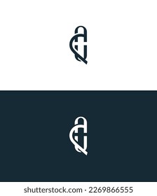 Abstract AQ, QA, A, Q abstract letters logo monogram.